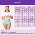 Size Chart For Cotton Panty - Hipster Fit