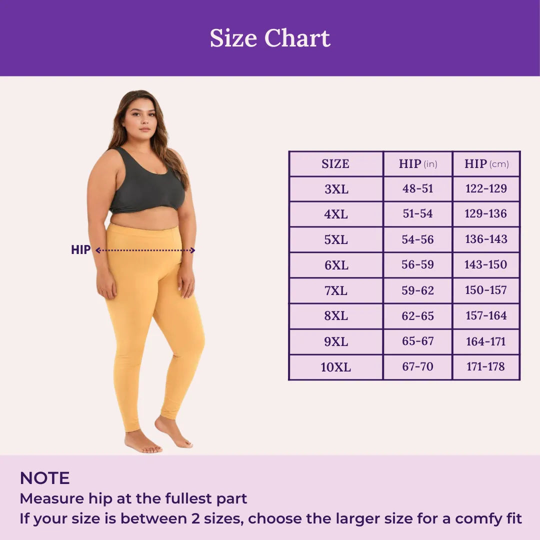 Size Chart For Leggings Caramel