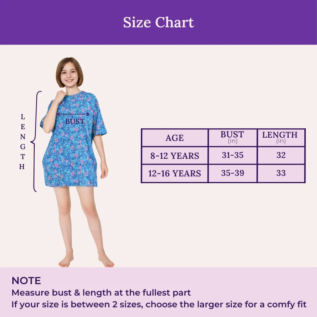 Size Chart For Oversize T-shirt