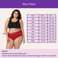 Size Chart For Plus Size Cotton Panty- Hipster Fit