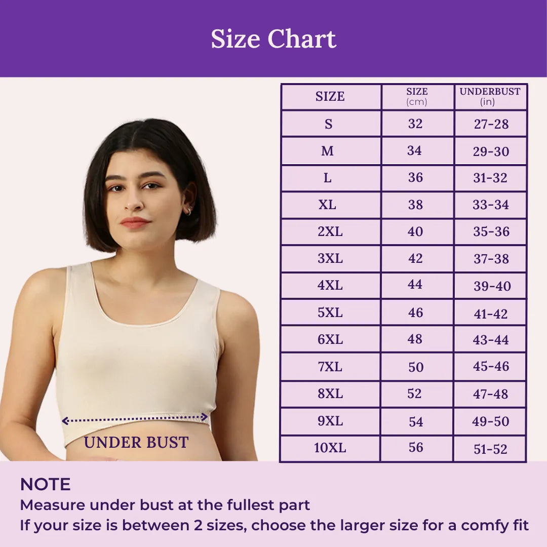 Size Chart For Pregnancy Bra