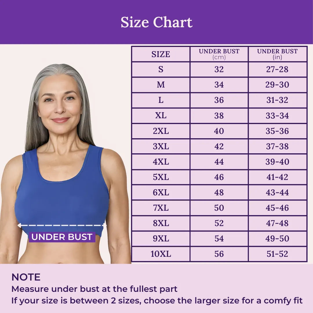 Lounge/Home Bra For Elderly | Non Padded | Non Wired | Racerback | Full Coverage | 2 Pack - Adira