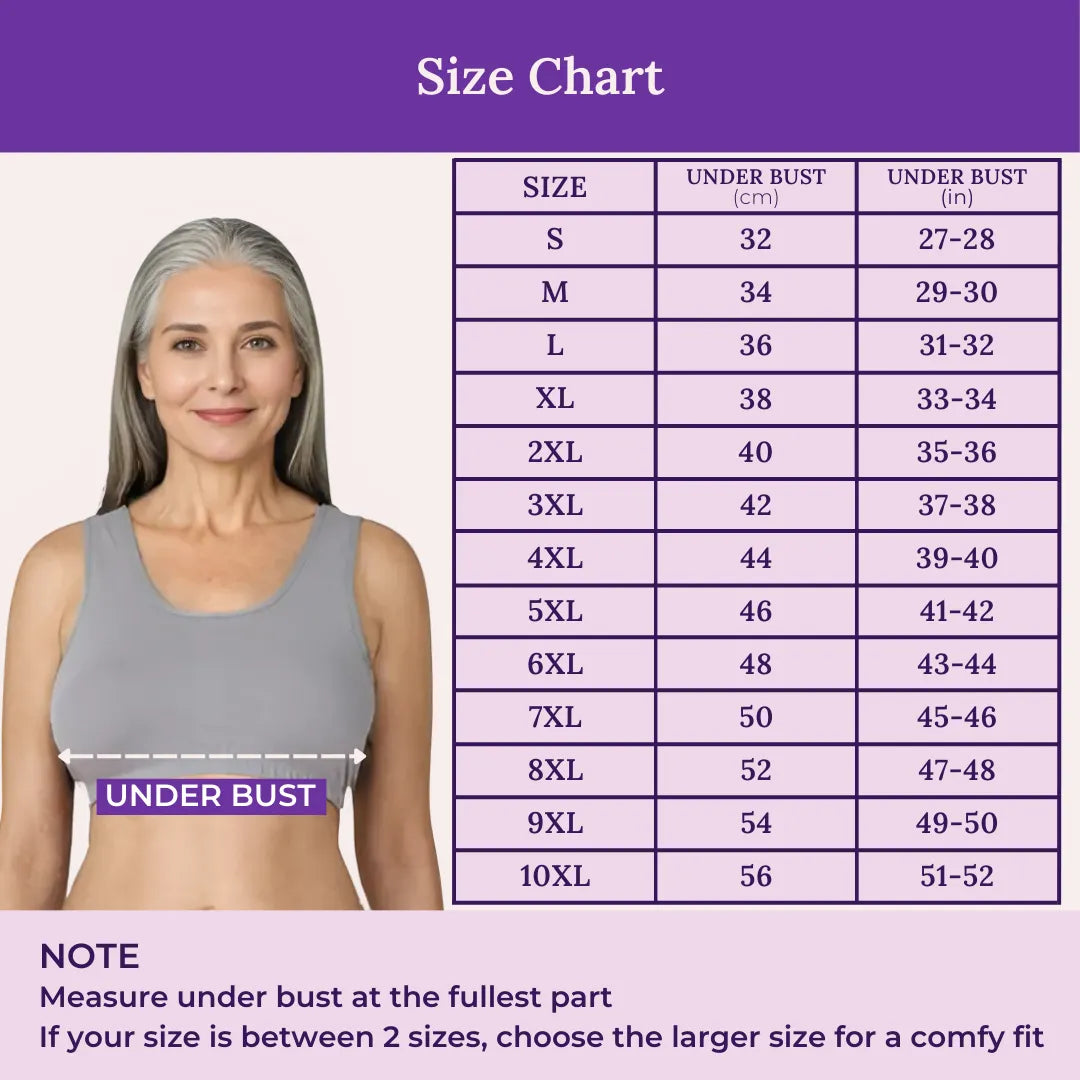 Lounge/Home Bra For Elderly | Non Padded | Non Wired | Racerback | Full Coverage | 2 Pack - Adira