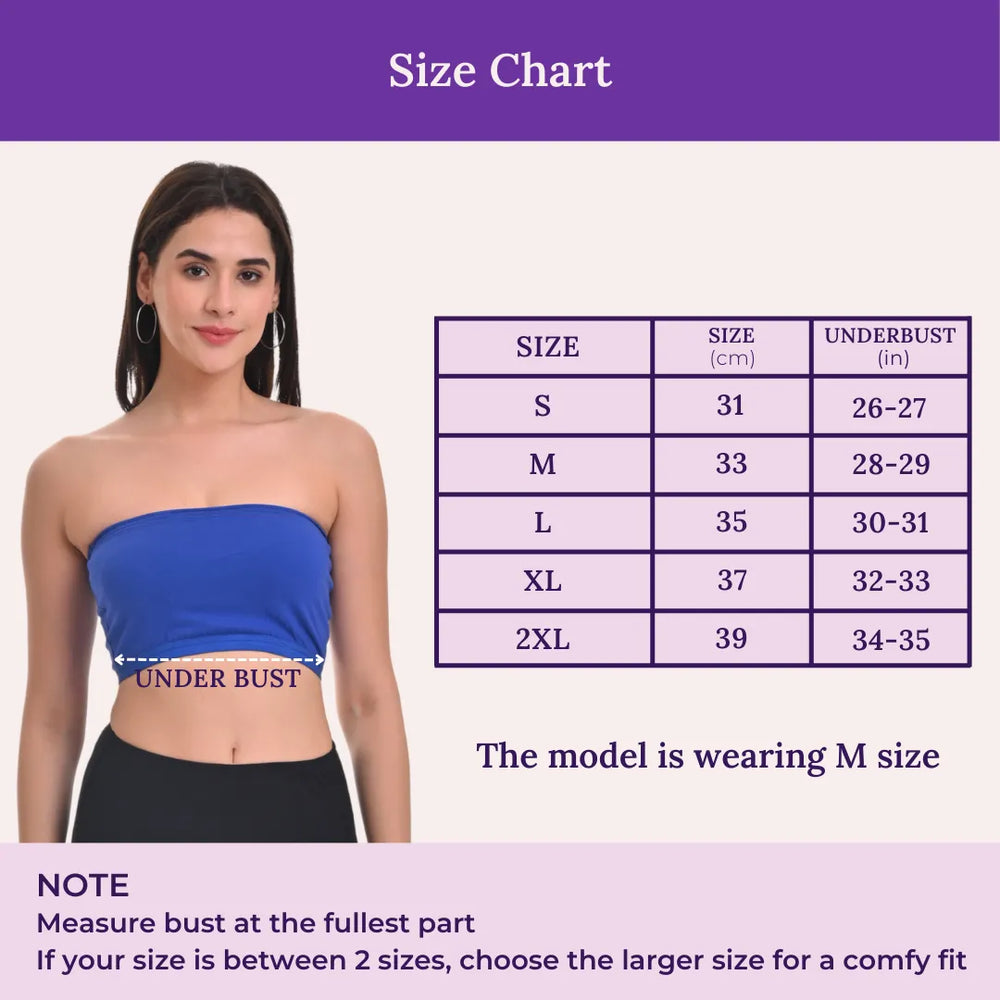 Size Chart For Tube Bra