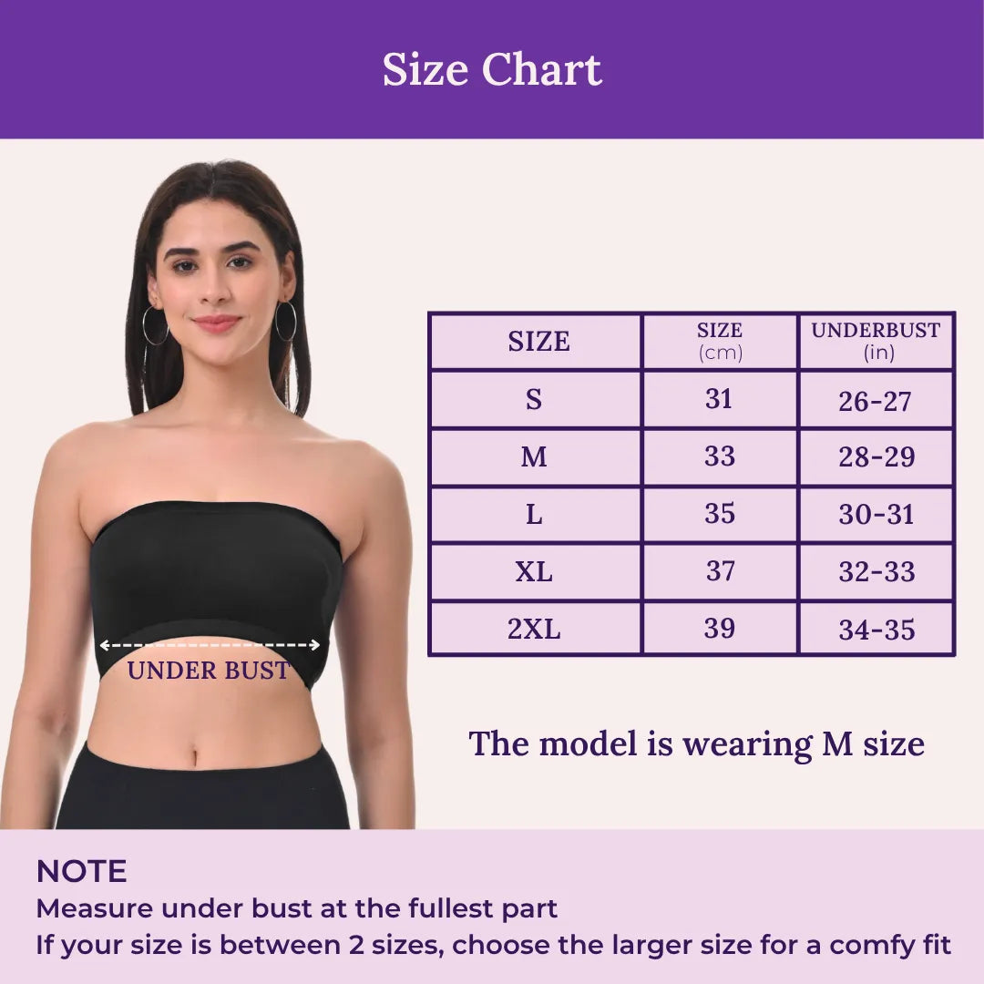 Size Chart For Tube Bra