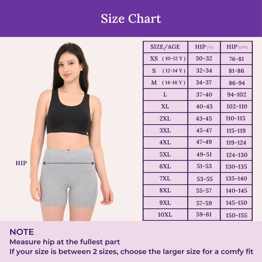 Size Chart For Under Short