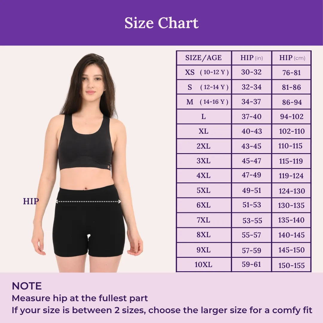Size Chart For Under Short