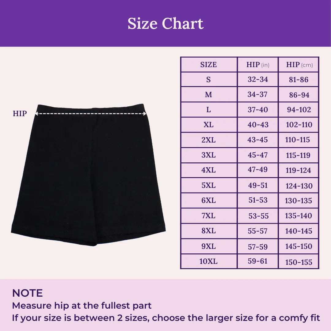 Size Chart For Under Short For Seniors