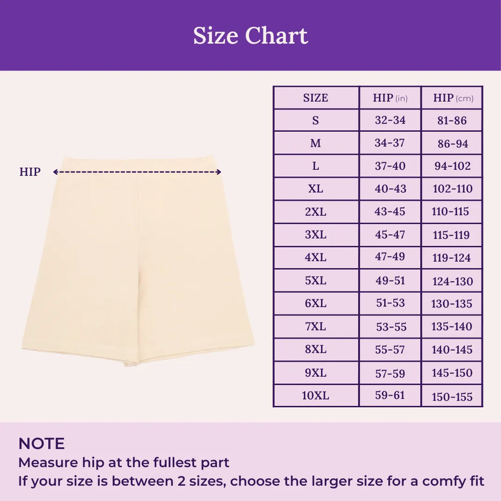Size Chart For Under Short For Seniors