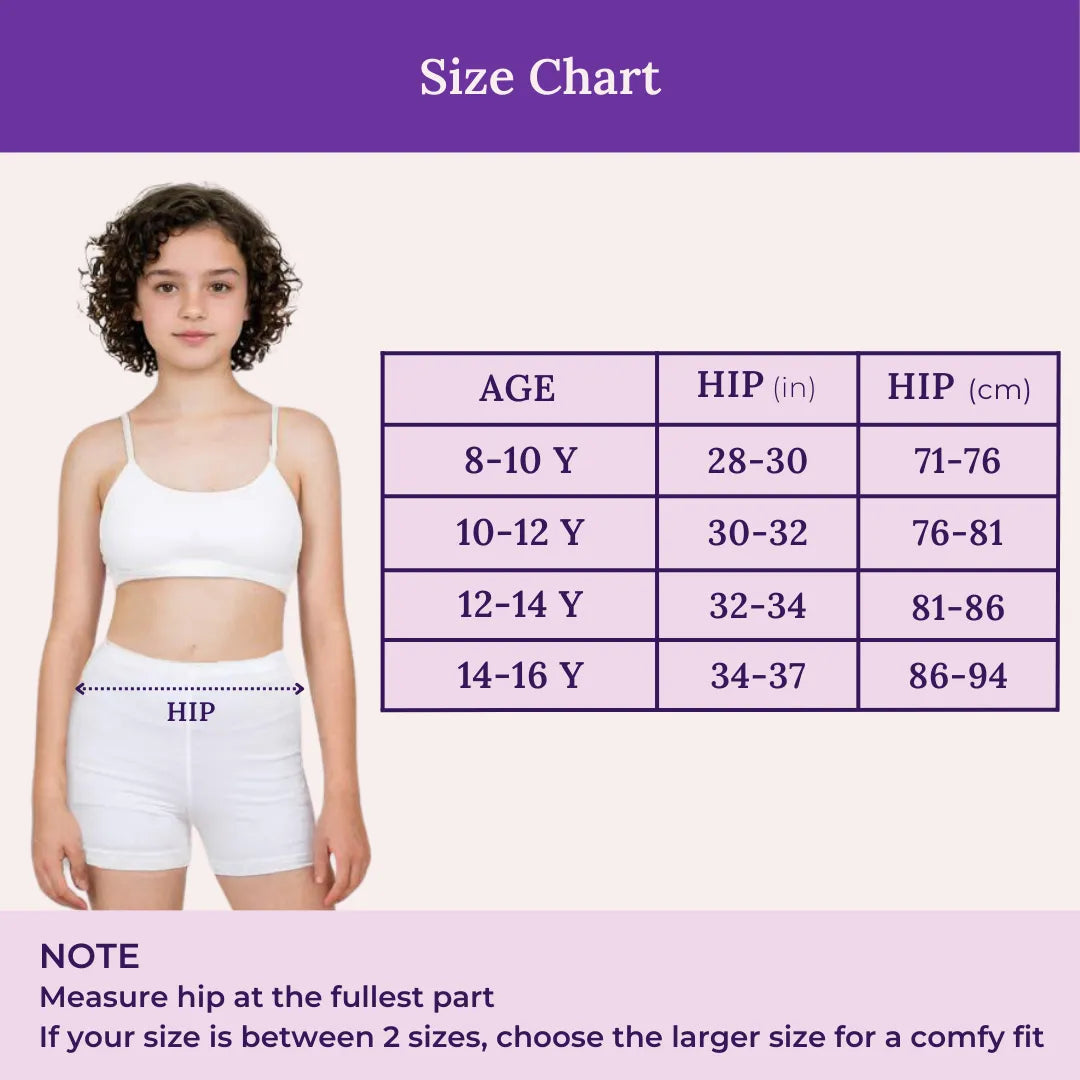 Size Chart For Under Shorts For Teens