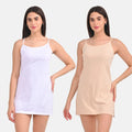 Slip For Kurti White & Skin