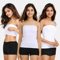 Strapless Tank Top - White Pack Of 3