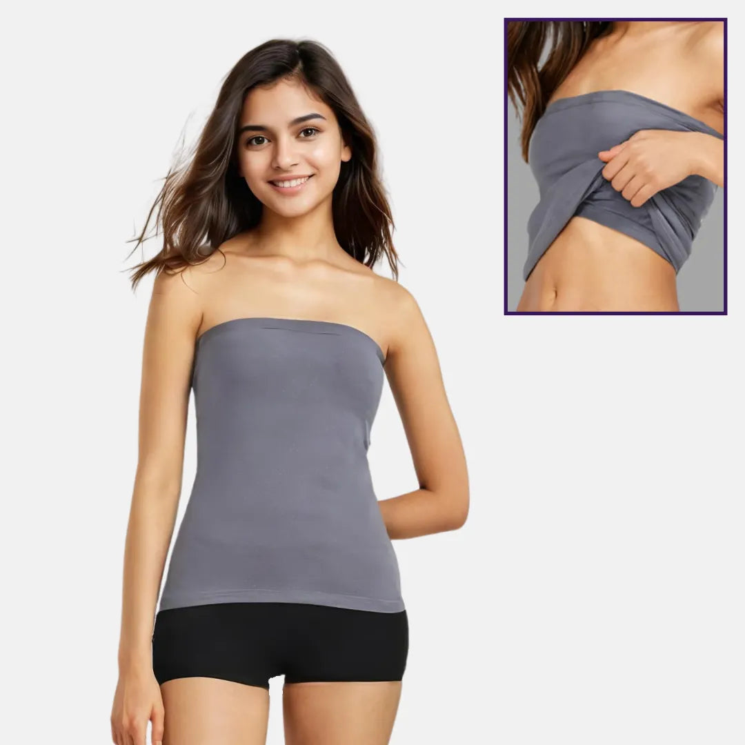 Strapless Tank Top - Steel Grey Pack Of 1