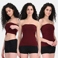 Strapless Tube Top Wine Pack Of 3