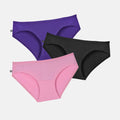 Teen Cotton Panty Set Meganta, Black & Light Pink