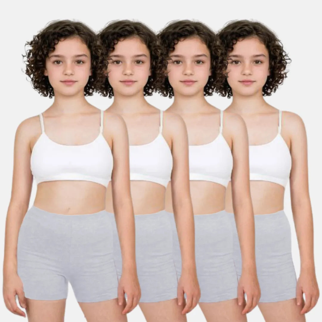 Teen Shorties Grey Pack Of 4