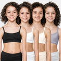 Training Bra Black, White, Skin & Grey Pack Of 4