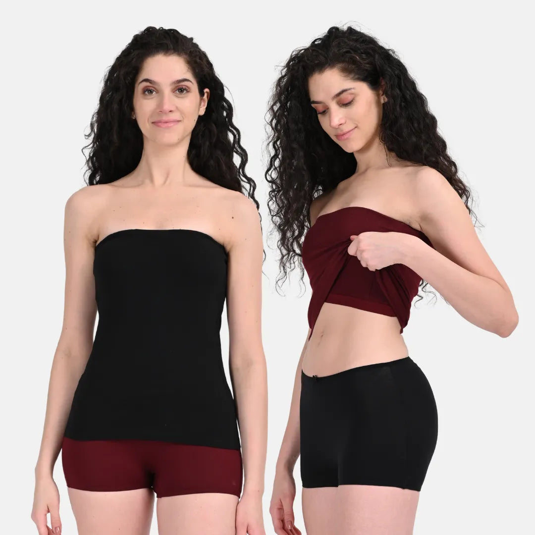 Tube Camisole Wine & Black