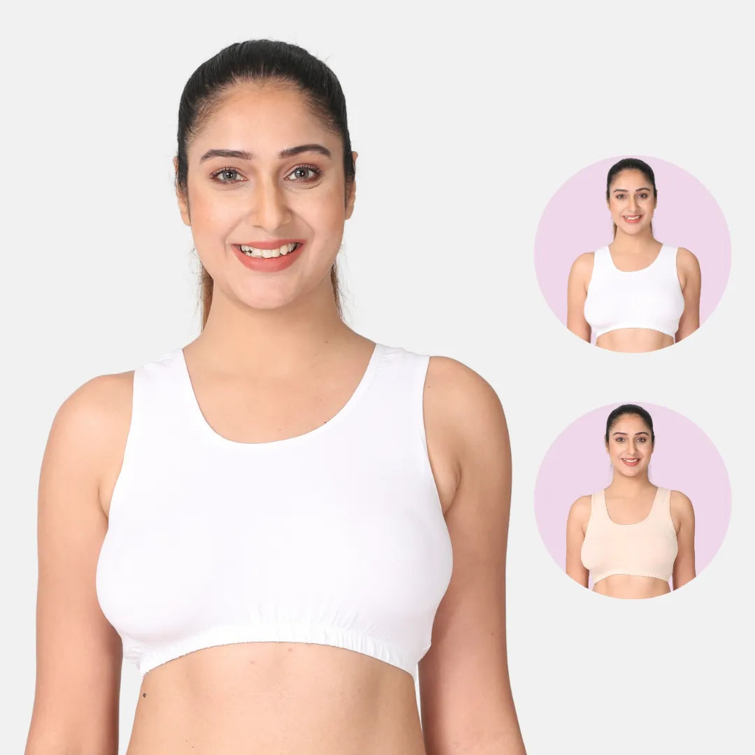White & Skin Sleep Bra / Lounge Bra