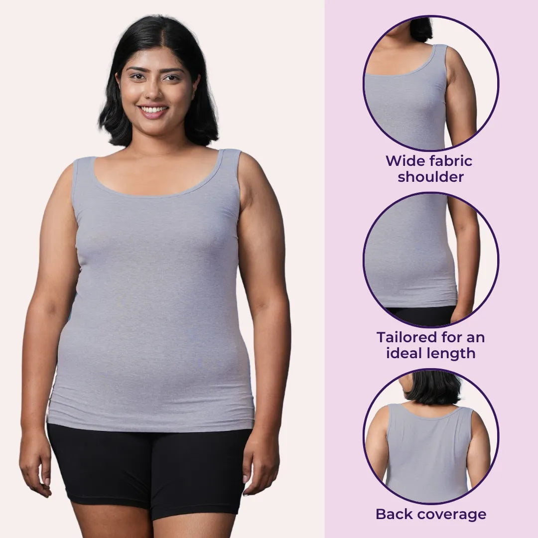 Plus Size Inner Tank Tops For Women Black