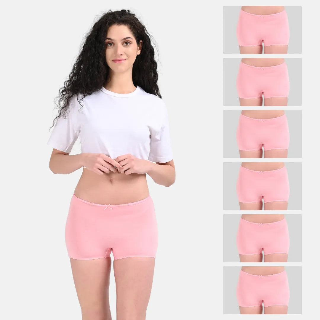 Women Boyshort Underwear Peach Pack Of 6