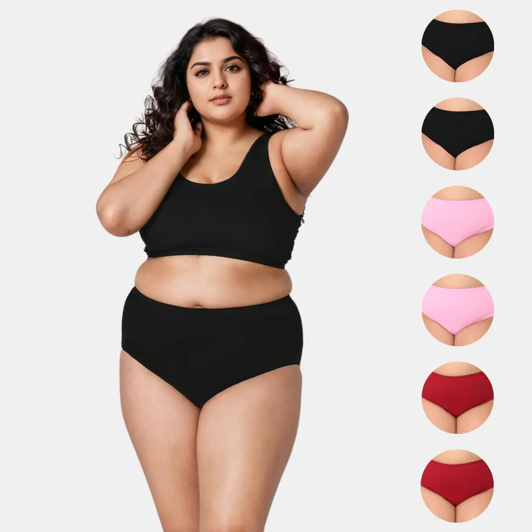 Women Cotton Panties Multi Color Pack Of 6