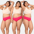 Women Panties During Periods Dark Pink Pack Of 3