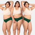 Women Panties During Periods Green Pack Of 3