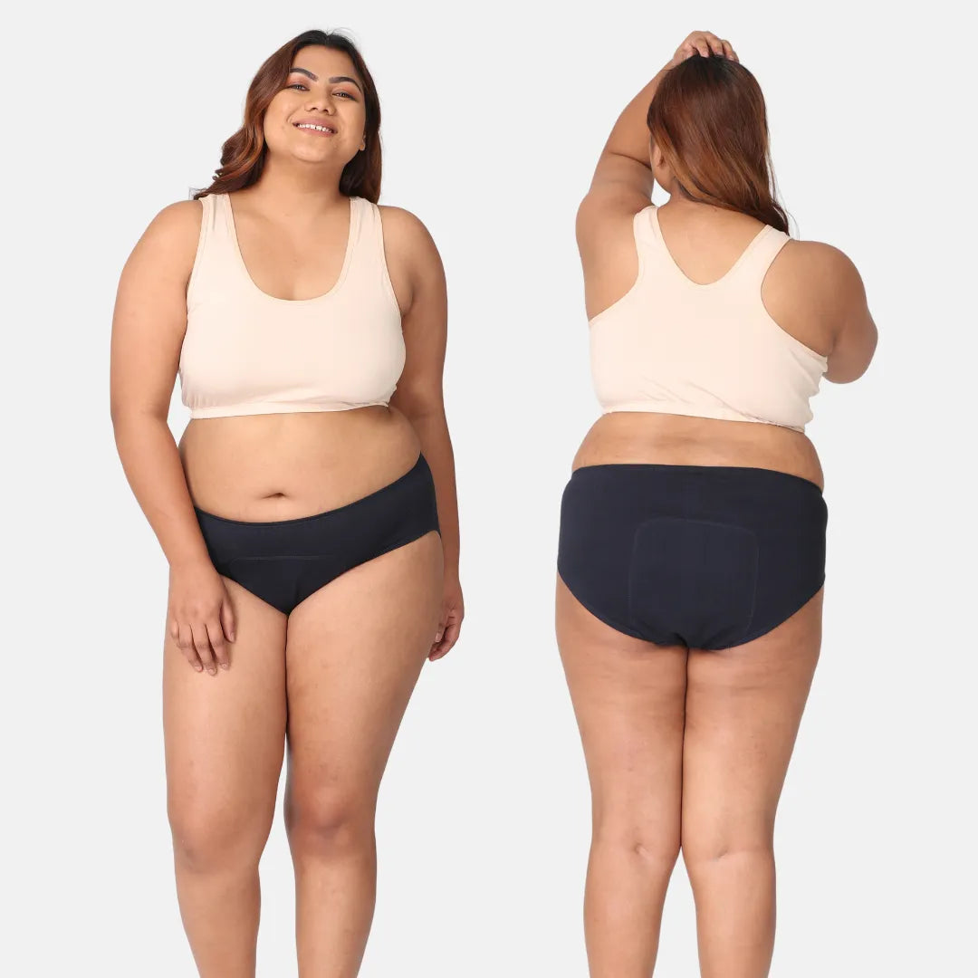 Women Period Panty Reusable Navy Blue Pack Of 2