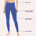 Womens Ankle Length Leggings - Blue