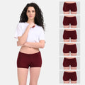 Womens Shorts Underwear Wine Pack Of 6