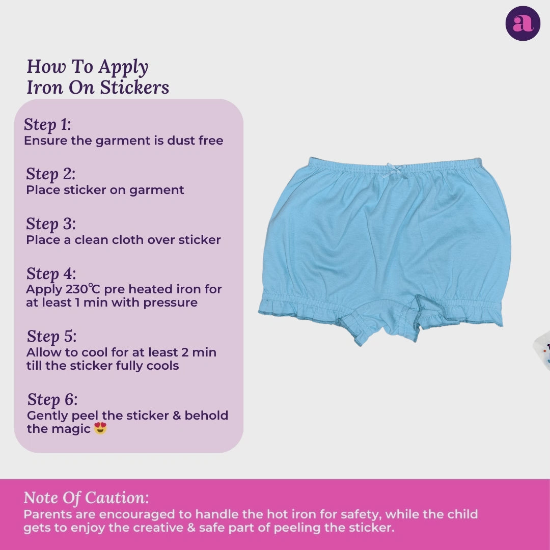 How to apply iron on sticker For adira Bloomers