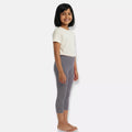 3/4 Length Leggings For Girls Grey