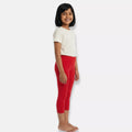 3/4 Length Leggings For Girls Red