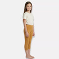3/4 Length Leggings For Teens-Caramel