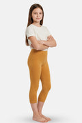 cropped leggings for teens - product feature- Caramel