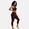 3 4th Leggings Brown Color