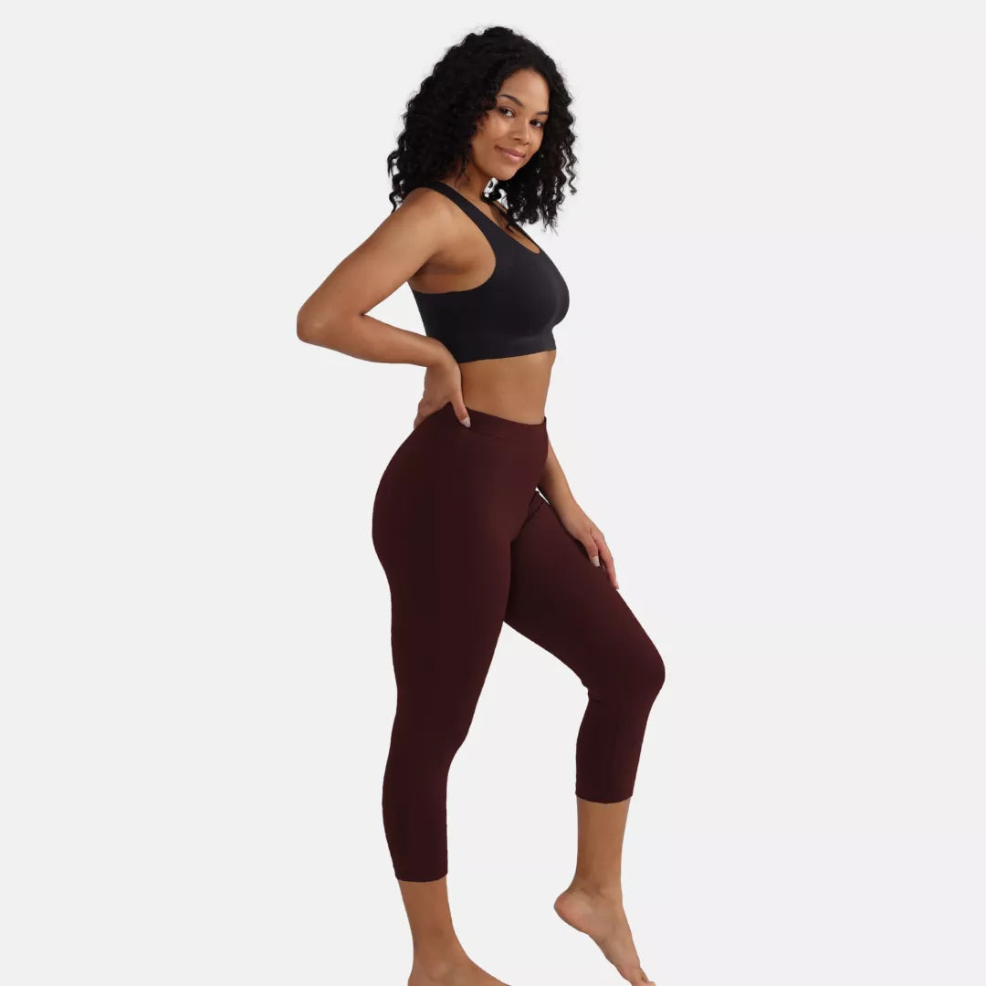 3 4th Leggings Brown Color