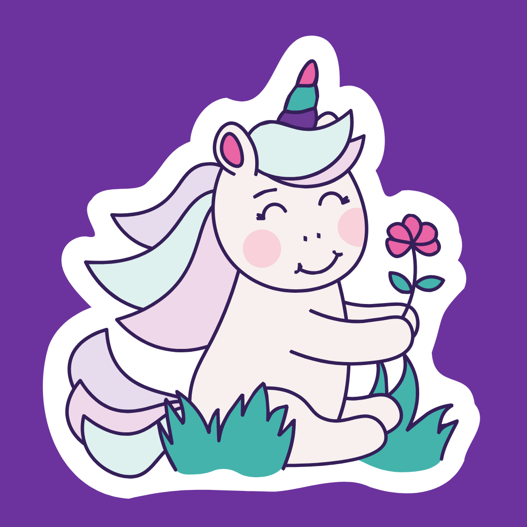 My Magical Friend Unicorn With Flower Stickers