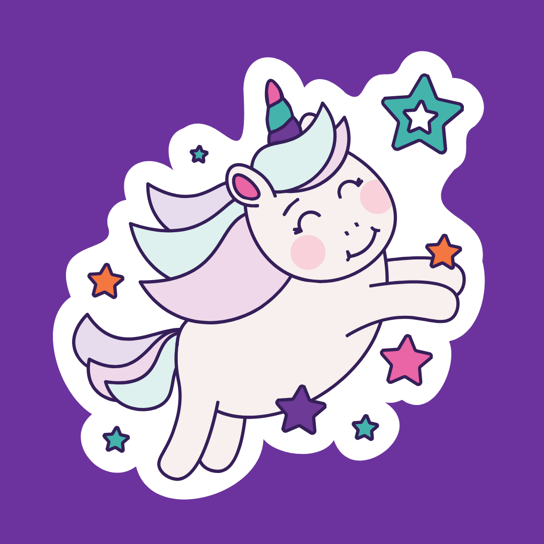 My Magical Friend Flying Unicorn Stickers