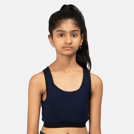 SUNRI Teen Girl Sports Bra Kids Top Underwear Young Puberty Training Bra  For 7-16years
