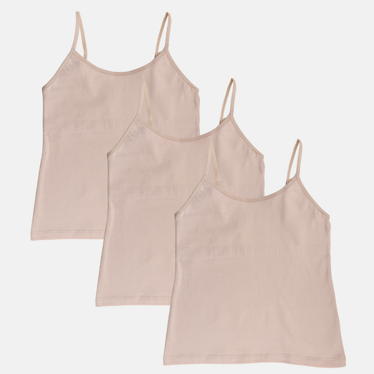 Teen Camisole | Flat Padded | Prevents Show Of Nipple Buds | Pack Of 3