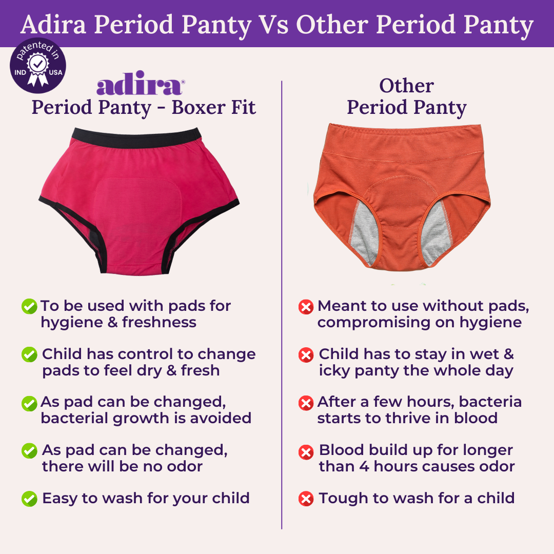 Adira Period Panty Vs Other Period Panty