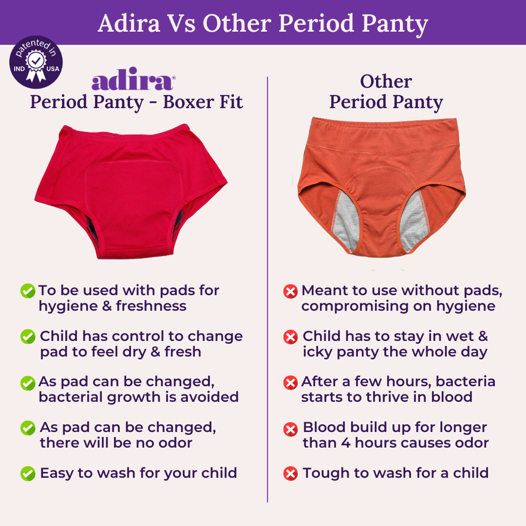 Adira Period Panty Vs Other Period Panty