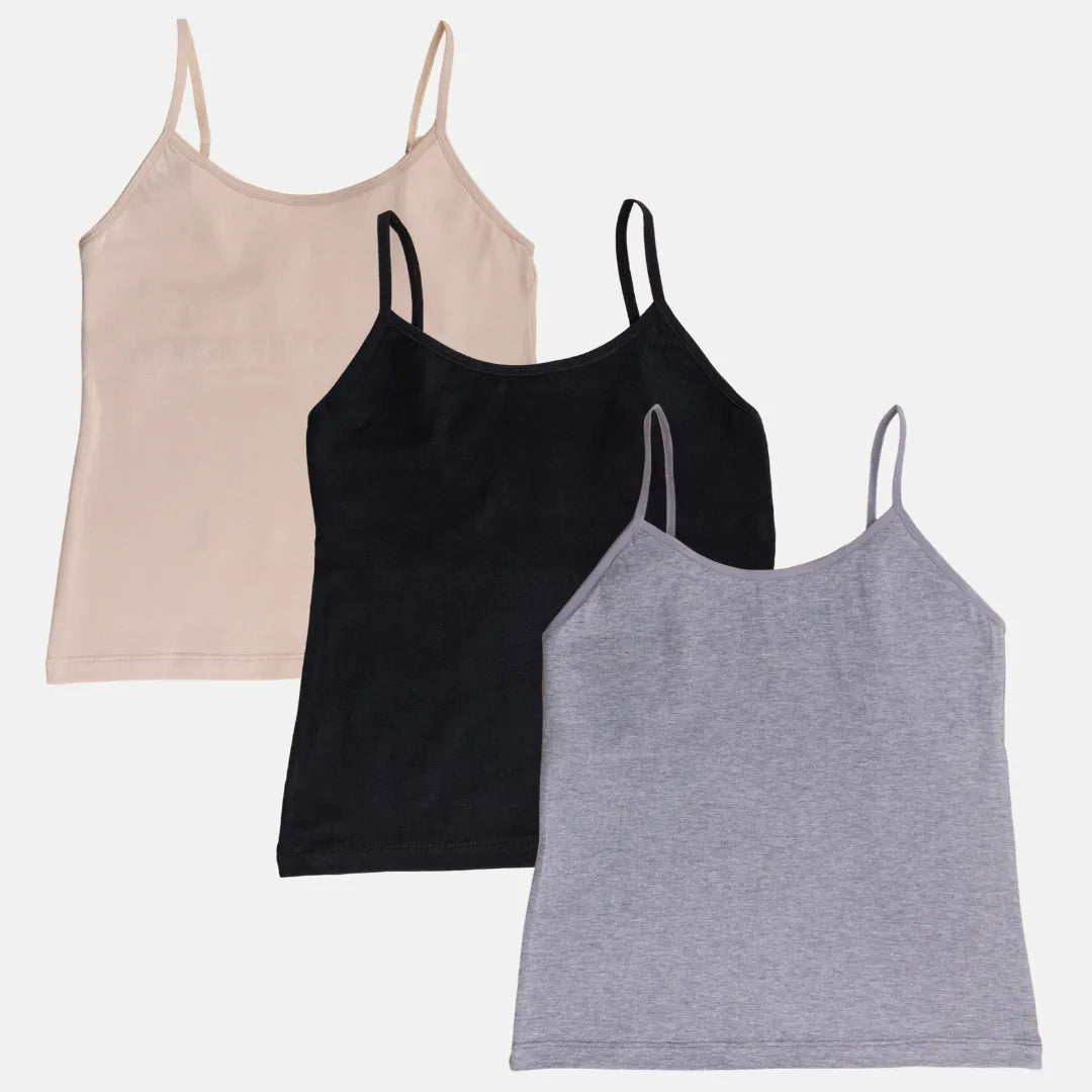 Adira Best Padded Camisole Skin, Black & Grey