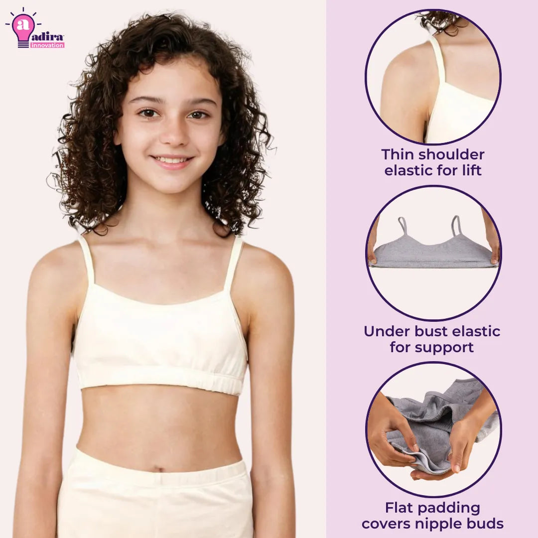 Bra For Teens Skin & White