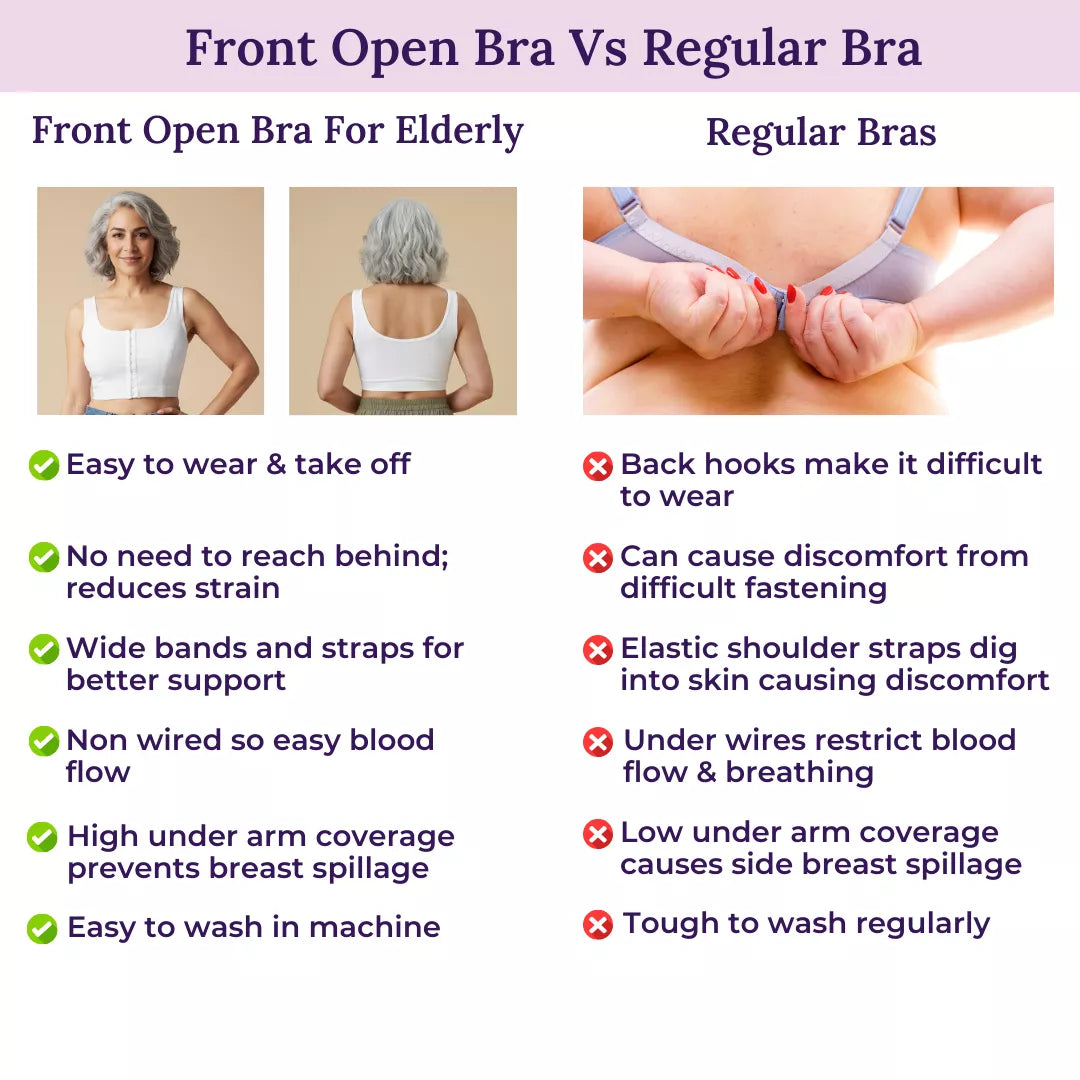 Adira Front Open Bra Vs Regular Bra