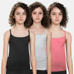 Adira Padded Camisole Black, Grey & Flamingo Pink