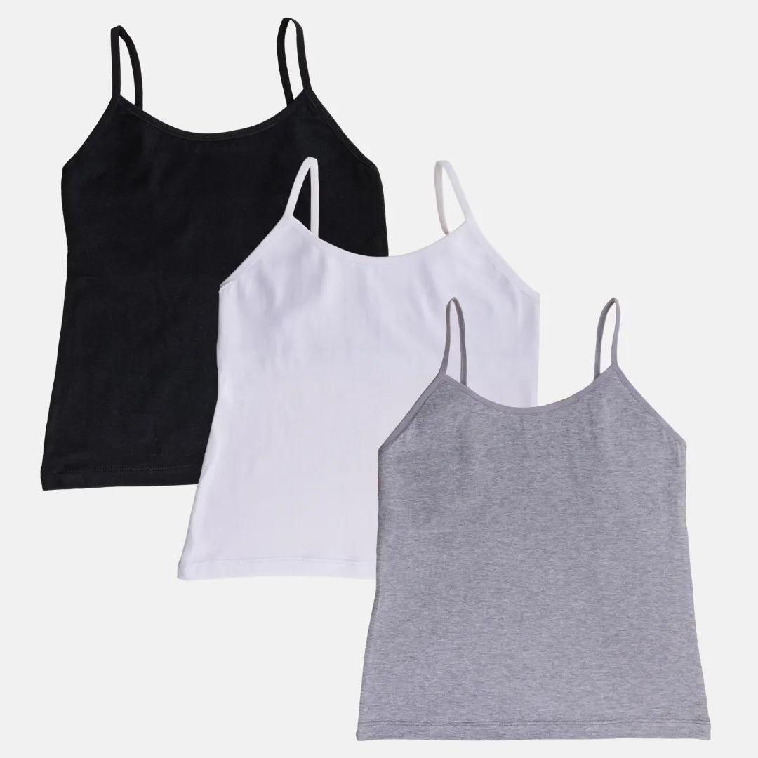 Adira Padded Camisole Bra Black, White & Grey