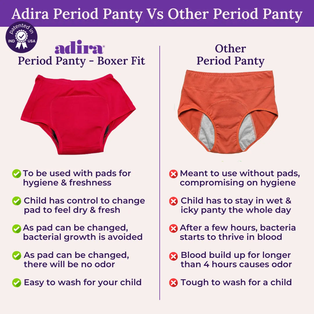 Adira Period Panty Vs Other Period Panty